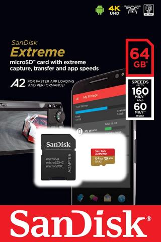 microSDXC 64GB Sandisk Extreme 160MB/s - Scheda prodotto - Tibur Computer  Center